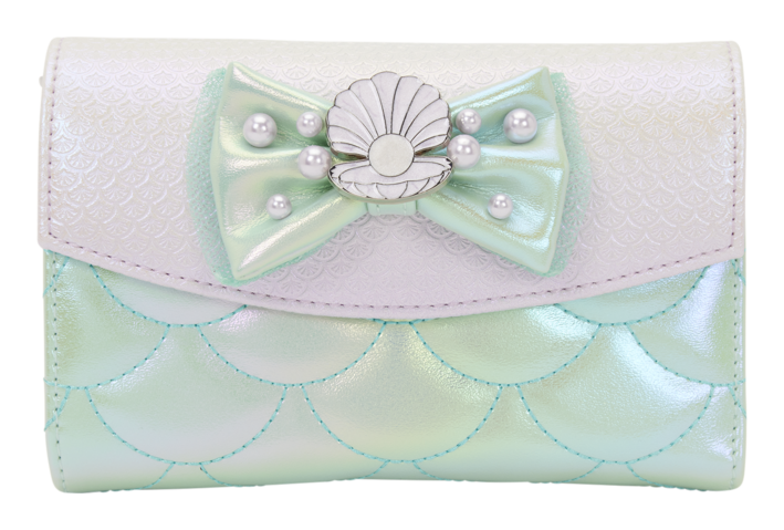 Loungefly - The Little Mermaid Iridescent Pearl Wallet With Card Slots And Faux Pearl Detailing