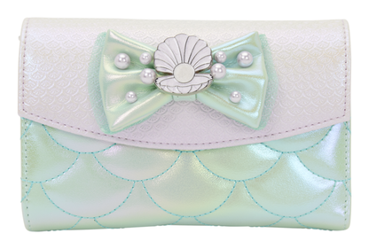Loungefly - The Little Mermaid Iridescent Pearl Wallet With Card Slots And Faux Pearl Detailing