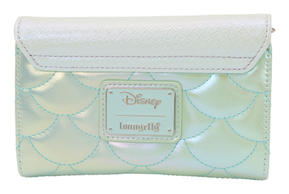 Loungefly - The Little Mermaid Iridescent Pearl Wallet With Card Slots And Faux Pearl Detailing