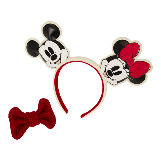 Loungefly - Mickey & Minnie Knit Bow Headband