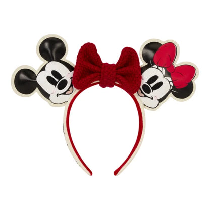 Loungefly - Mickey & Minnie Knit Bow Headband