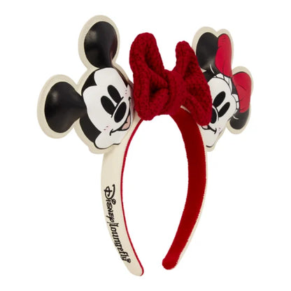 Loungefly - Mickey & Minnie Knit Bow Headband