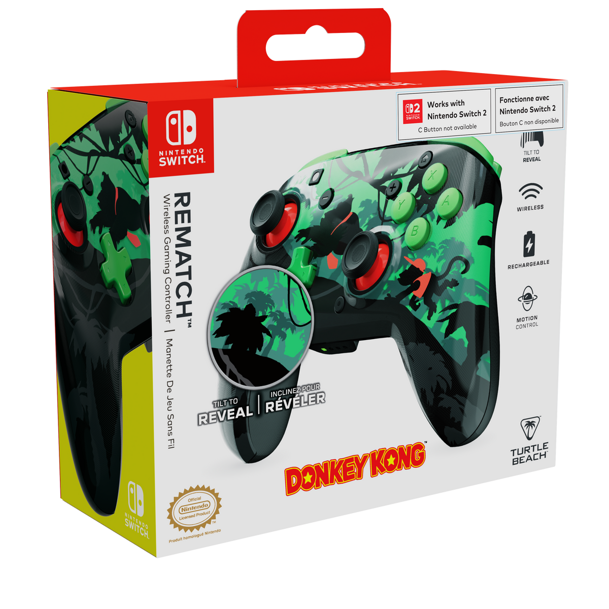 Turtle Beach Rematch Donkey Kong Wireless Controller for Nintendo Switch