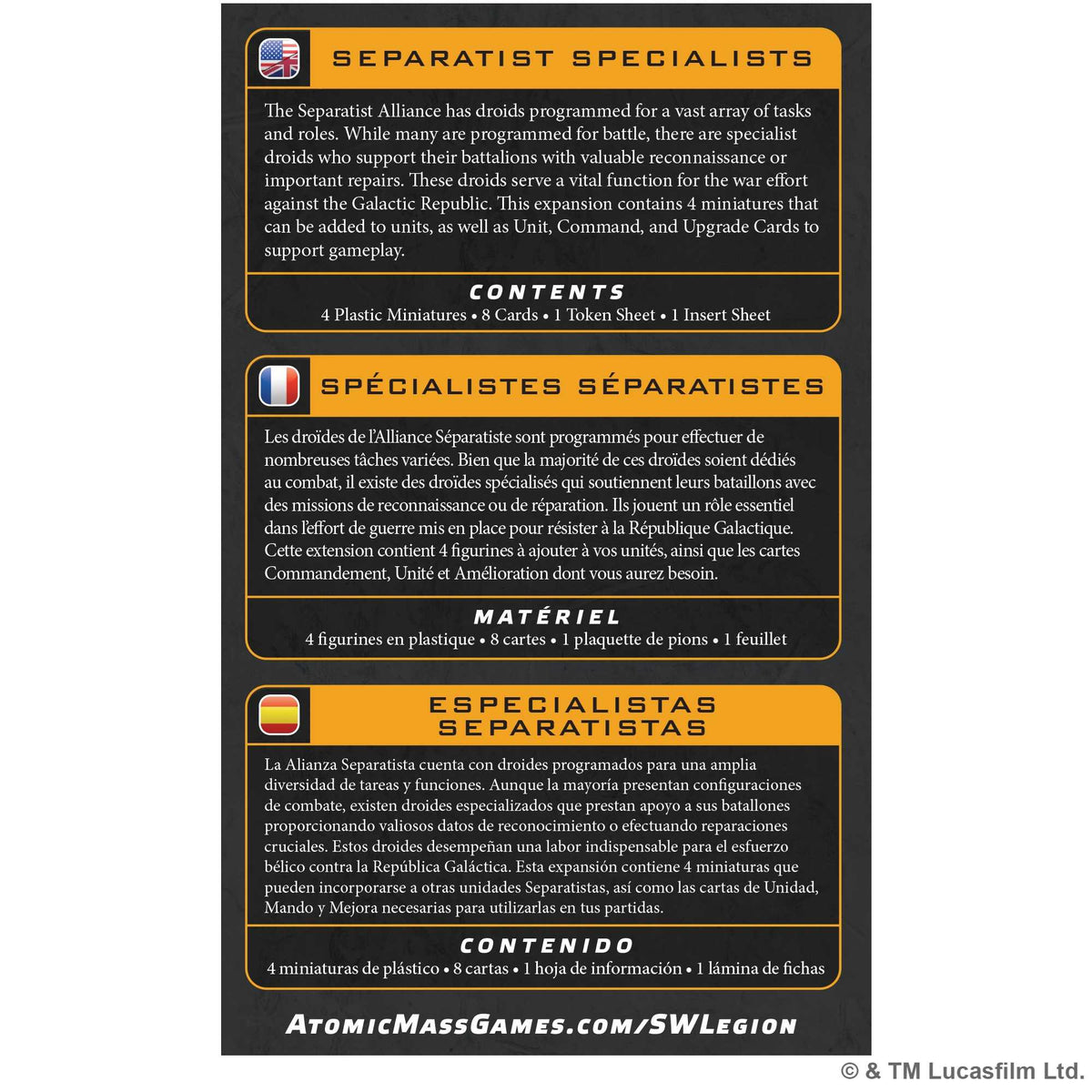 Star Wars: Legion – Separatist Specialists