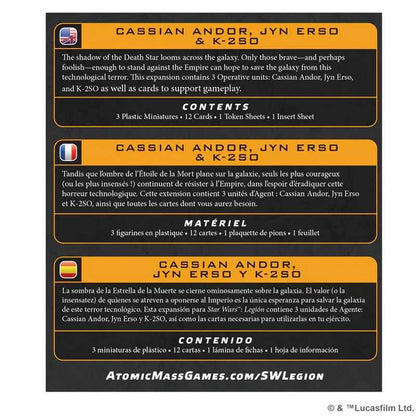 Star Wars: Legion - Cassian Andor, Jyn Erso & K-2SO
