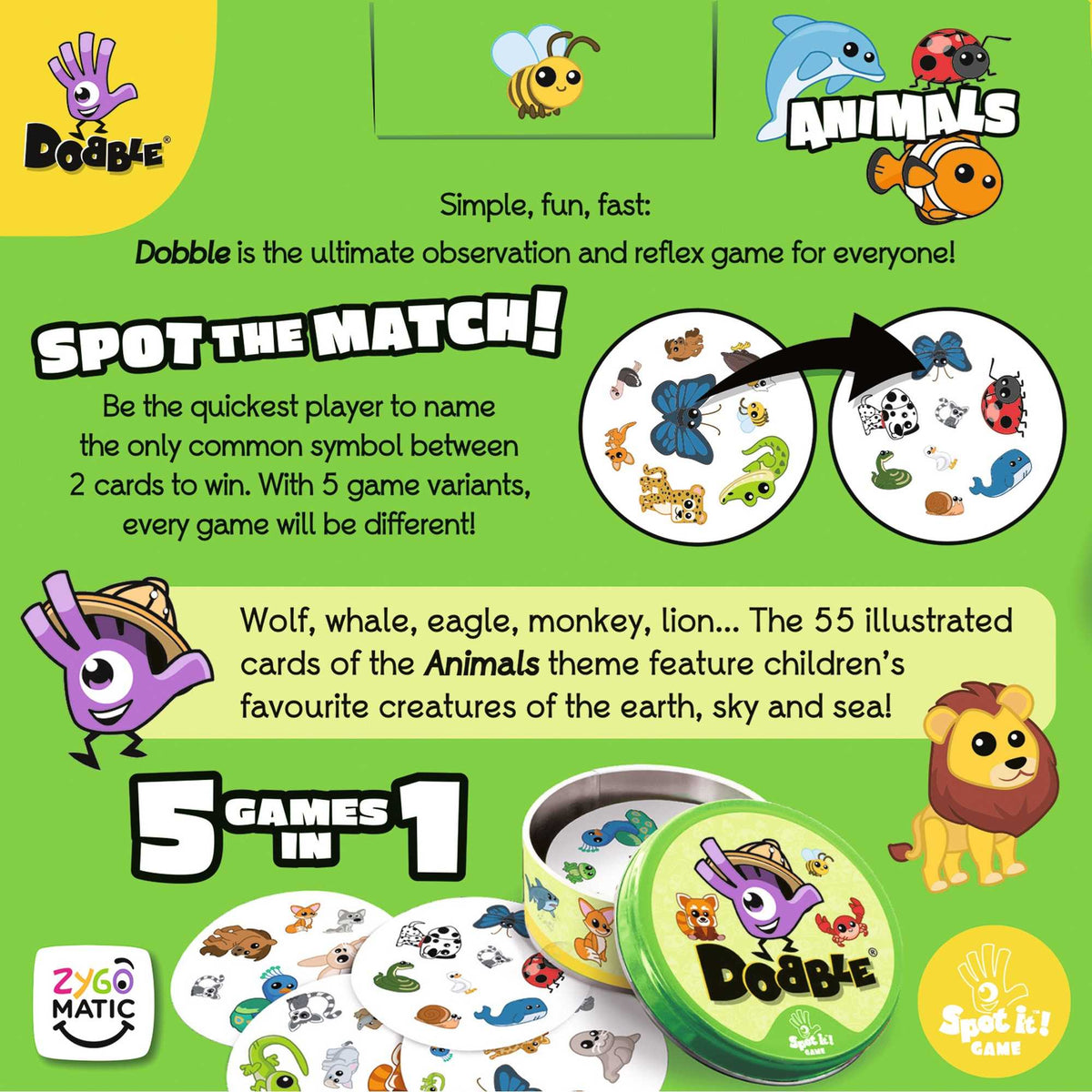 Dobble Animals Card Game