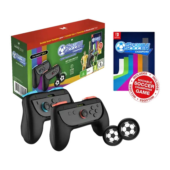 Maxx Tech Sociable Soccer Champions Kit for Nintendo Switch 1 & 2 (Code in Box)