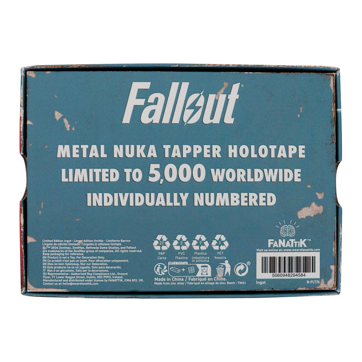 Fallout Nuka Tapper Limited Edition Metal Holotape Replica