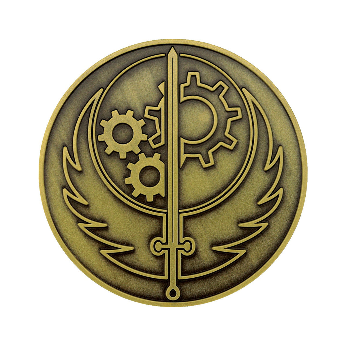 Fallout Brotherhood of Steel Limited Edition Medallion and Vinyl Sticker