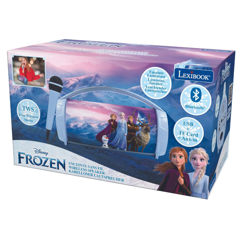 Lexibook Disney Frozen Bluetooth Light-Up Karaoke Speaker with Microphone