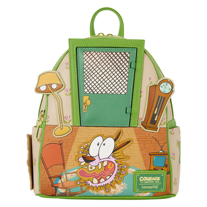 Loungefly Courage the Cowardly Dog Lenticular Mini Backpack
