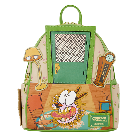Loungefly Courage the Cowardly Dog Lenticular Mini Backpack