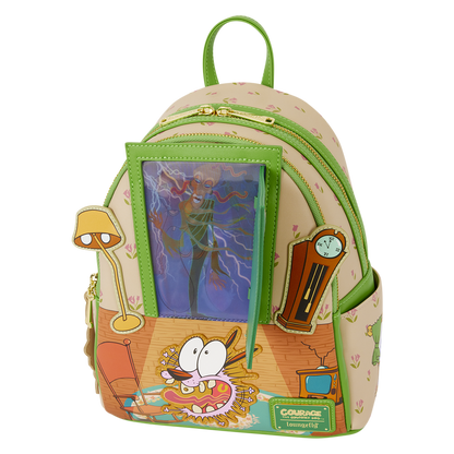 Loungefly Courage the Cowardly Dog Lenticular Mini Backpack