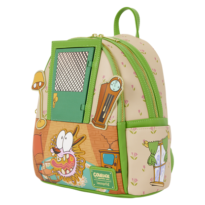 Loungefly Courage the Cowardly Dog Lenticular Mini Backpack