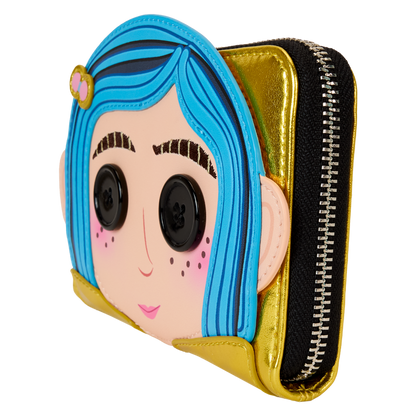 Loungefly Coraline 15th Anniversary Doll Cosplay Zip-Around Wallet