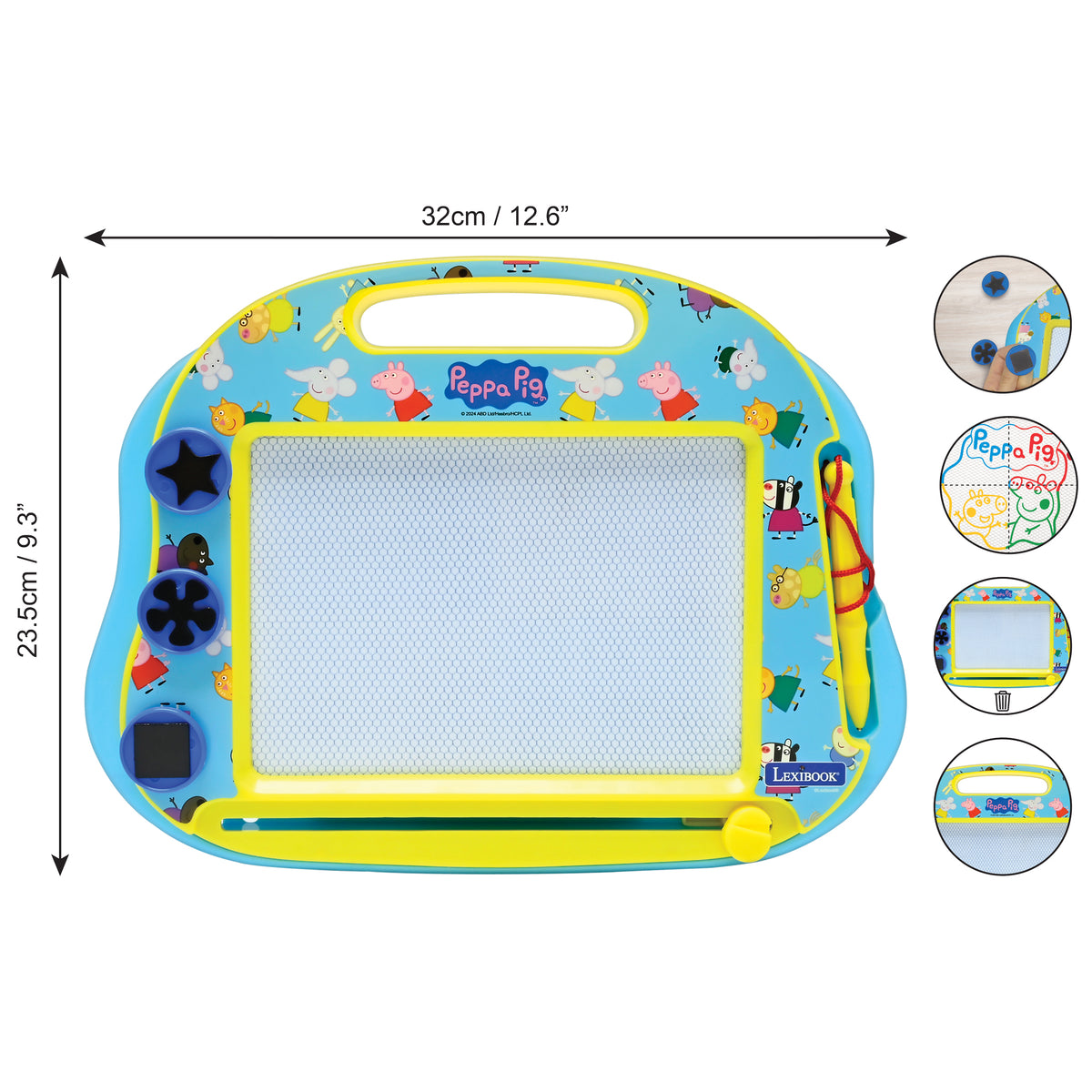 Lexibook Peppa Pig A5 Magnetic Multicolour Drawing Board