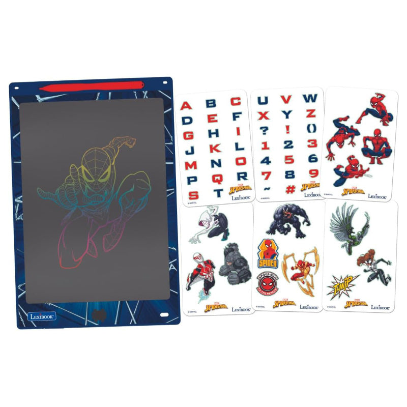 Lexibook Marvel Spider-Man 11-Inch Multicolour E-Ink Drawing Tablet with Stencils