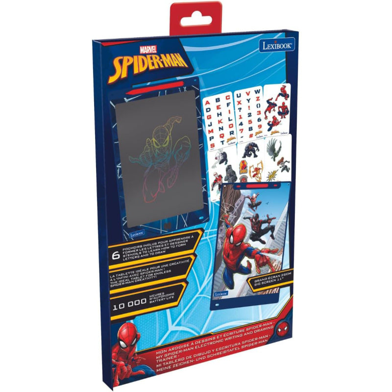 Lexibook Marvel Spider-Man 11-Inch Multicolour E-Ink Drawing Tablet with Stencils