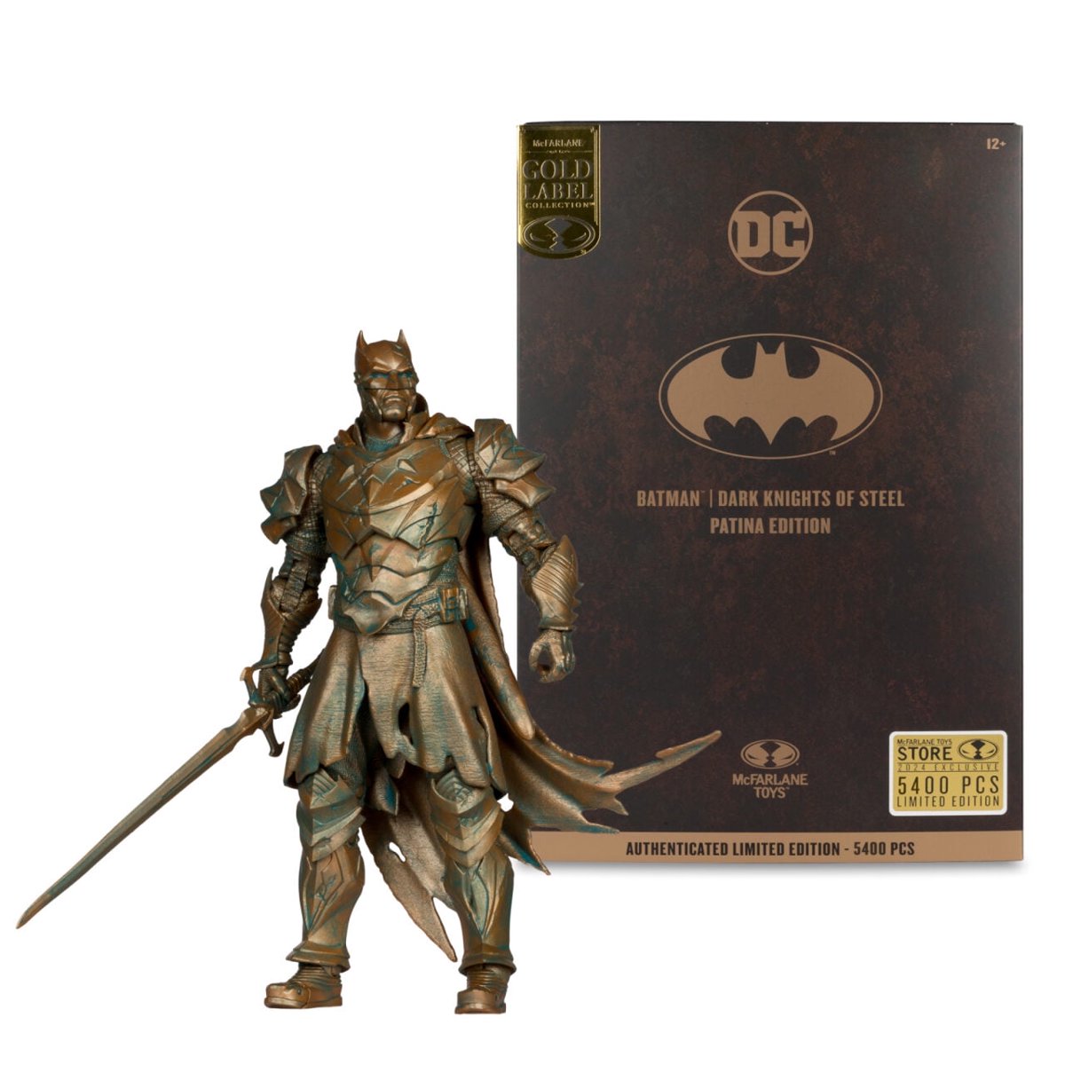 McFarlane Toys DC Multiverse Batman Dark Knights of Steel Patina Edition Gold Label 7-Inch Action Figure
