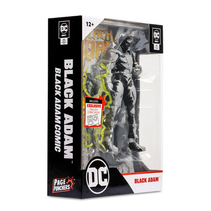 McFarlane Toys DC Direct Page Punchers Black Adam Line Art Variant 7-Inch Action Figure with Comic