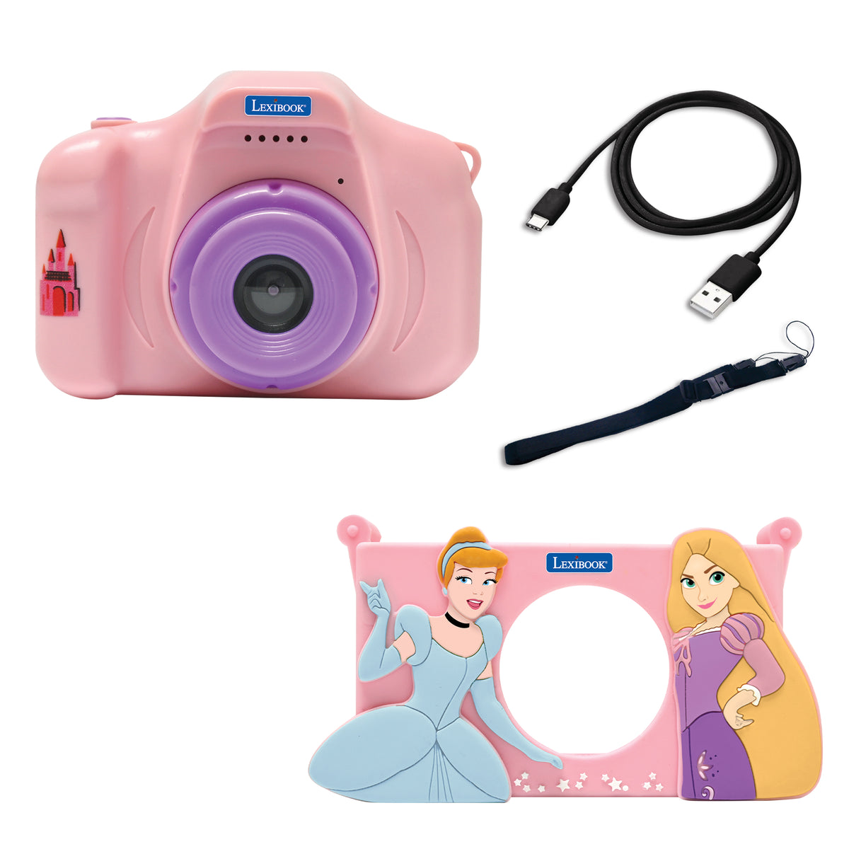 Lexibook Disney Princess Kids' Digital Camera with Protective Case