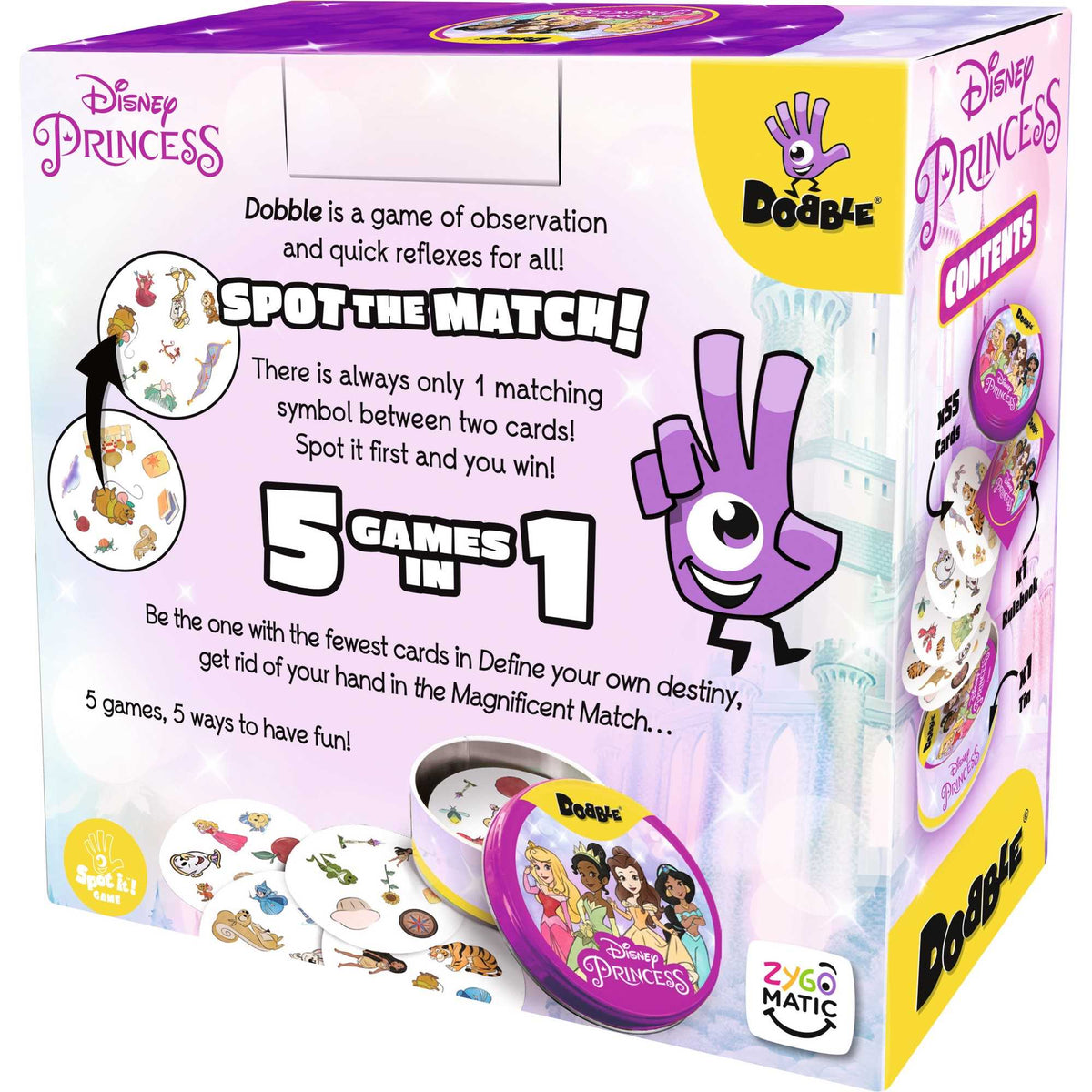 Dobble Disney Princess Card Game – 55 Cards