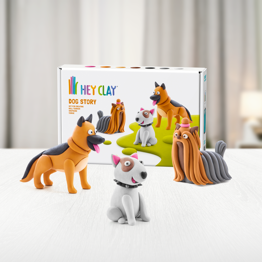 Hey Clay Dog Story 6-Can Modelling Clay Set