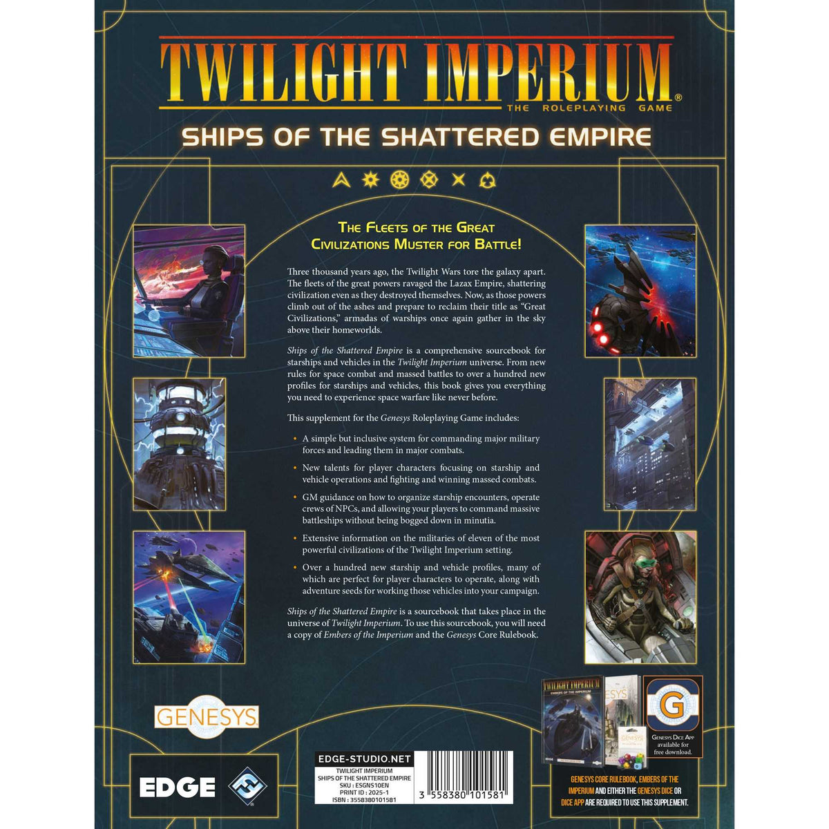 Genesys RPG: Twilight Imperium – Ships of the Shattered Empire