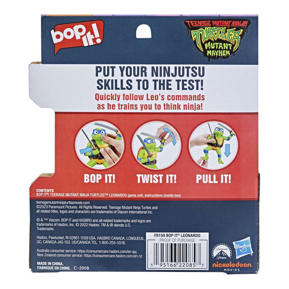 Hasbro Bop It! Teenage Mutant Ninja Turtles Leonardo Electronic Game