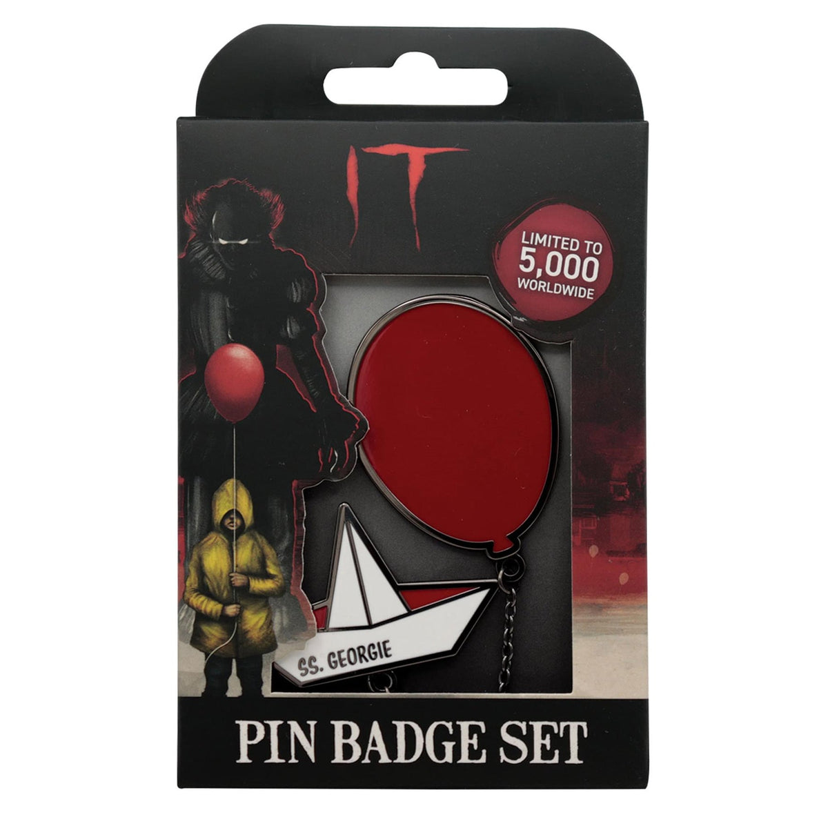 IT Red Balloon & SS Georgie 2-Piece Enamel Pin Badge Set