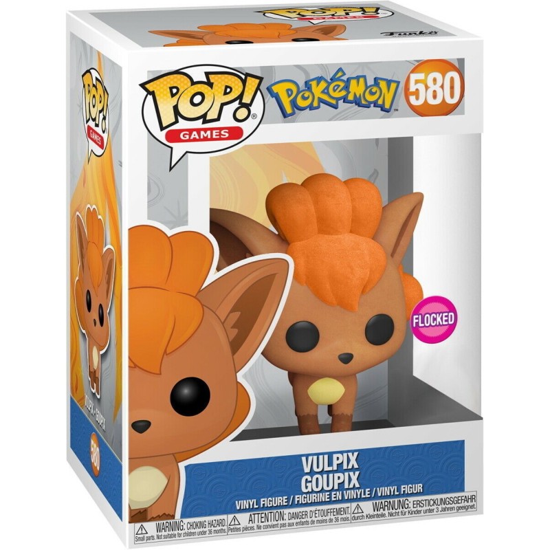 Funko Pop! Vinyl Games Pokémon Flocked Vulpix #580 Vinyl Figure #580