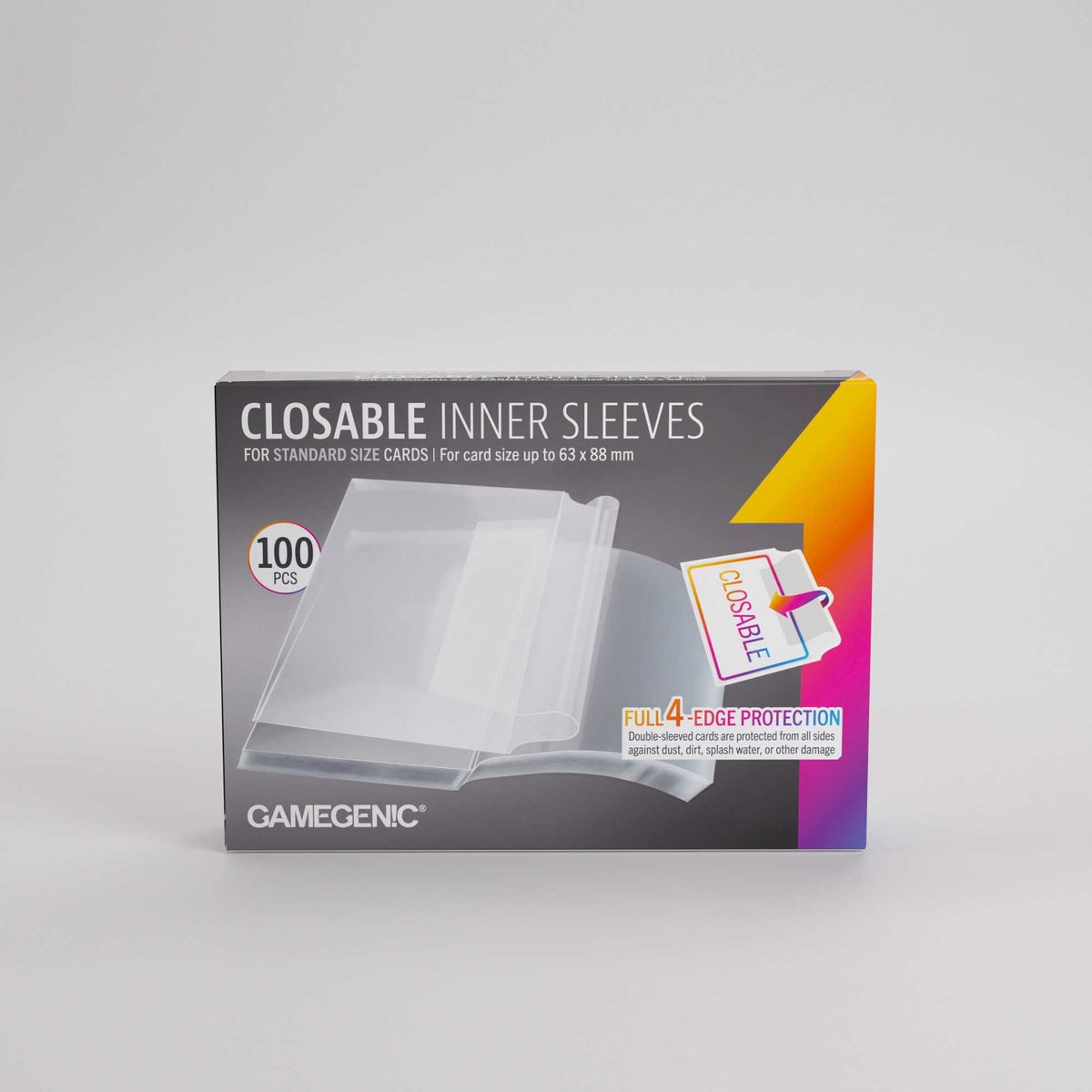 Gamegenic Closable Inner Sleeves 64 × 89 mm (100 Pack)