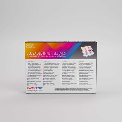 Gamegenic Closable Inner Sleeves 64 × 89 mm (100 Pack)