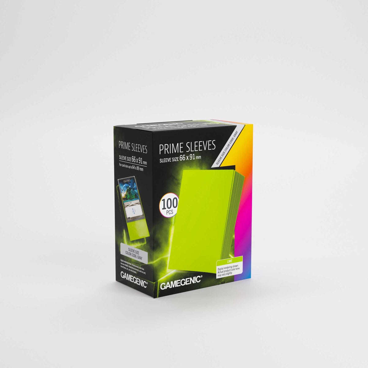 Gamegenic Prime Sleeves Lime 66 x 91 mm, 100 Pack