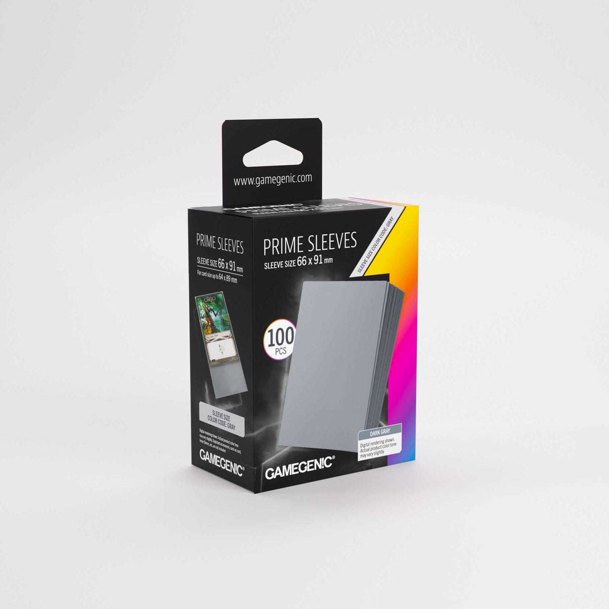 Gamegenic Prime Sleeves Dark Gray 66 x 91 mm, 100 Pack