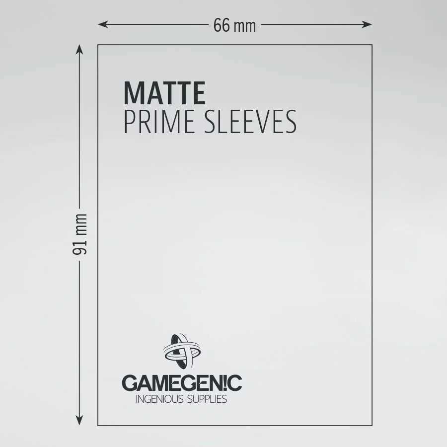 Gamegenic Matte Prime Sleeves Blue 66 × 91 mm (100 Sleeves)