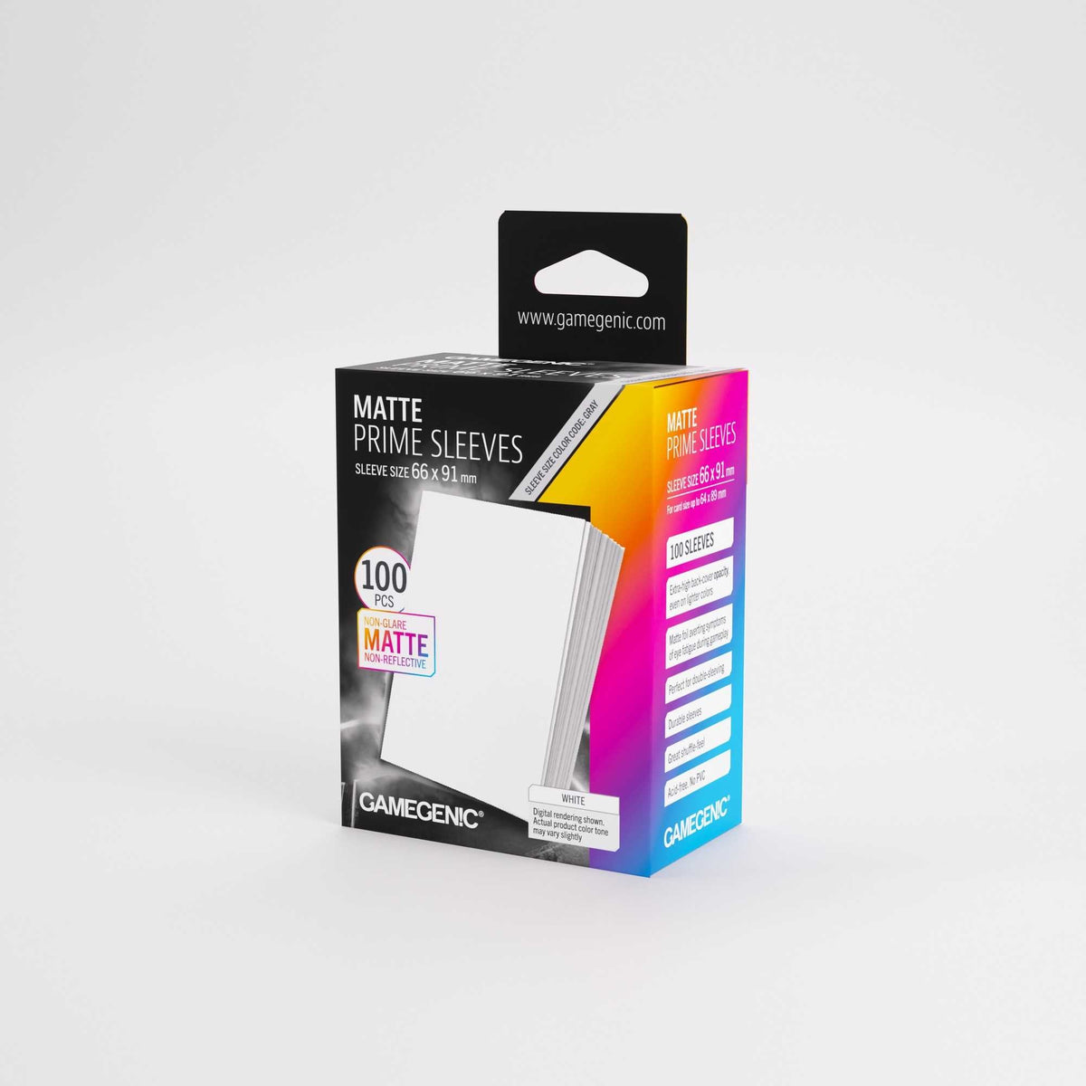 Gamegenic Matte Prime Sleeves White 66 x 91 mm (100 Count)