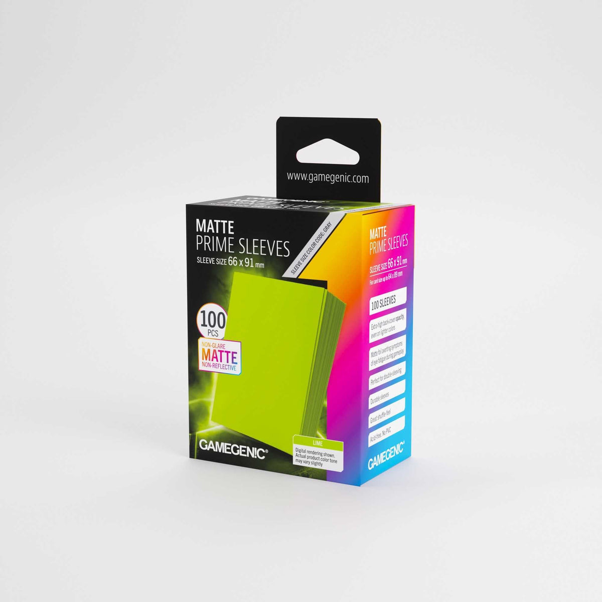 Gamegenic Matte Prime Sleeves Lime 66 x 91 mm (100 Count)