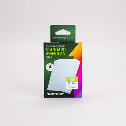 Gamegenic Standard American Clear Board Game Sleeves (50)