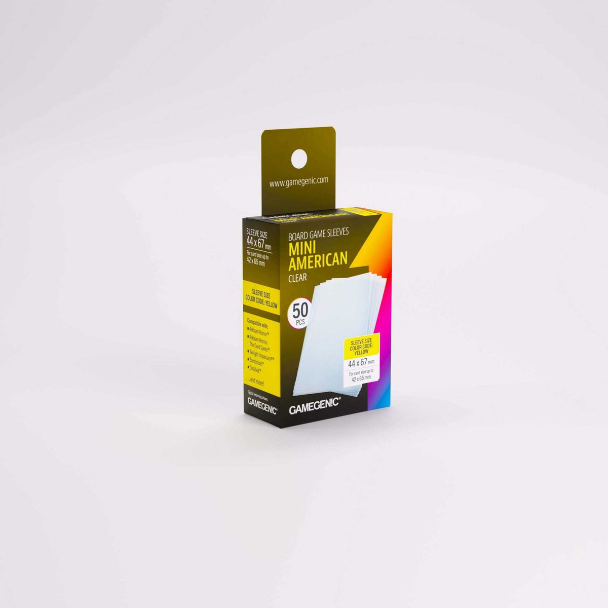 Gamegenic Board Game Sleeves Mini American Clear (50 ct.)