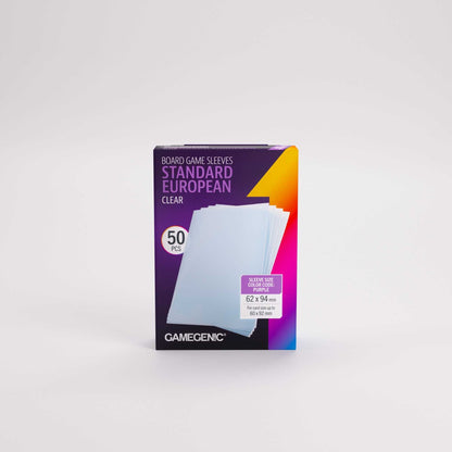 Gamegenic Board Game Sleeves Standard European Clear (50 Count)