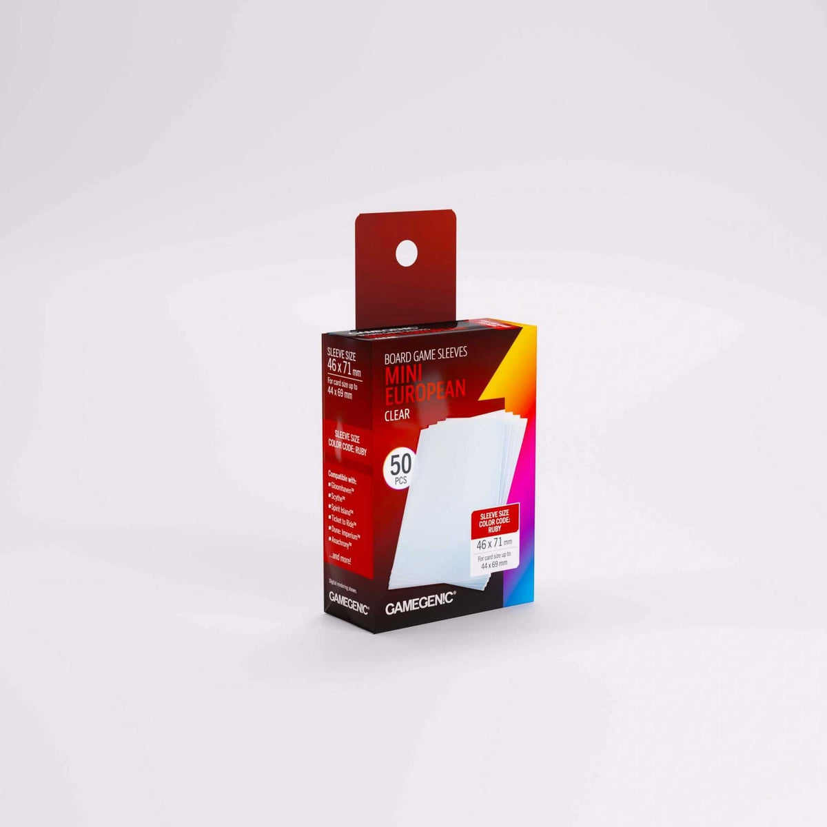 Gamegenic Board Game Sleeves Mini European Clear (50 ct.)