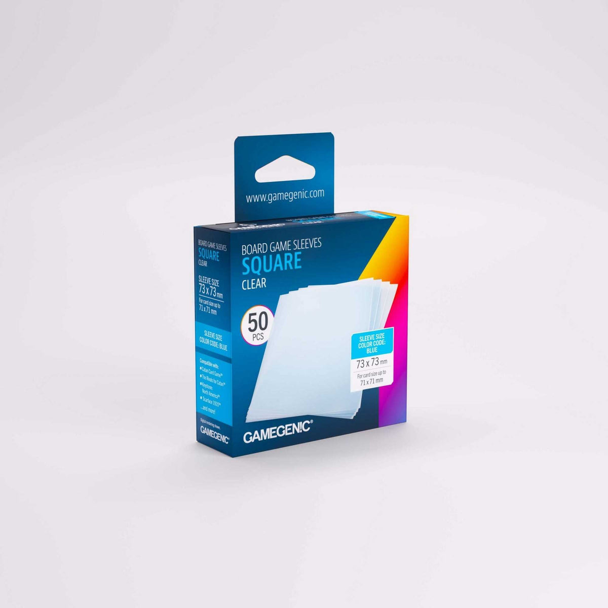 Gamegenic Board Game Sleeves Square Clear (50 ct.)