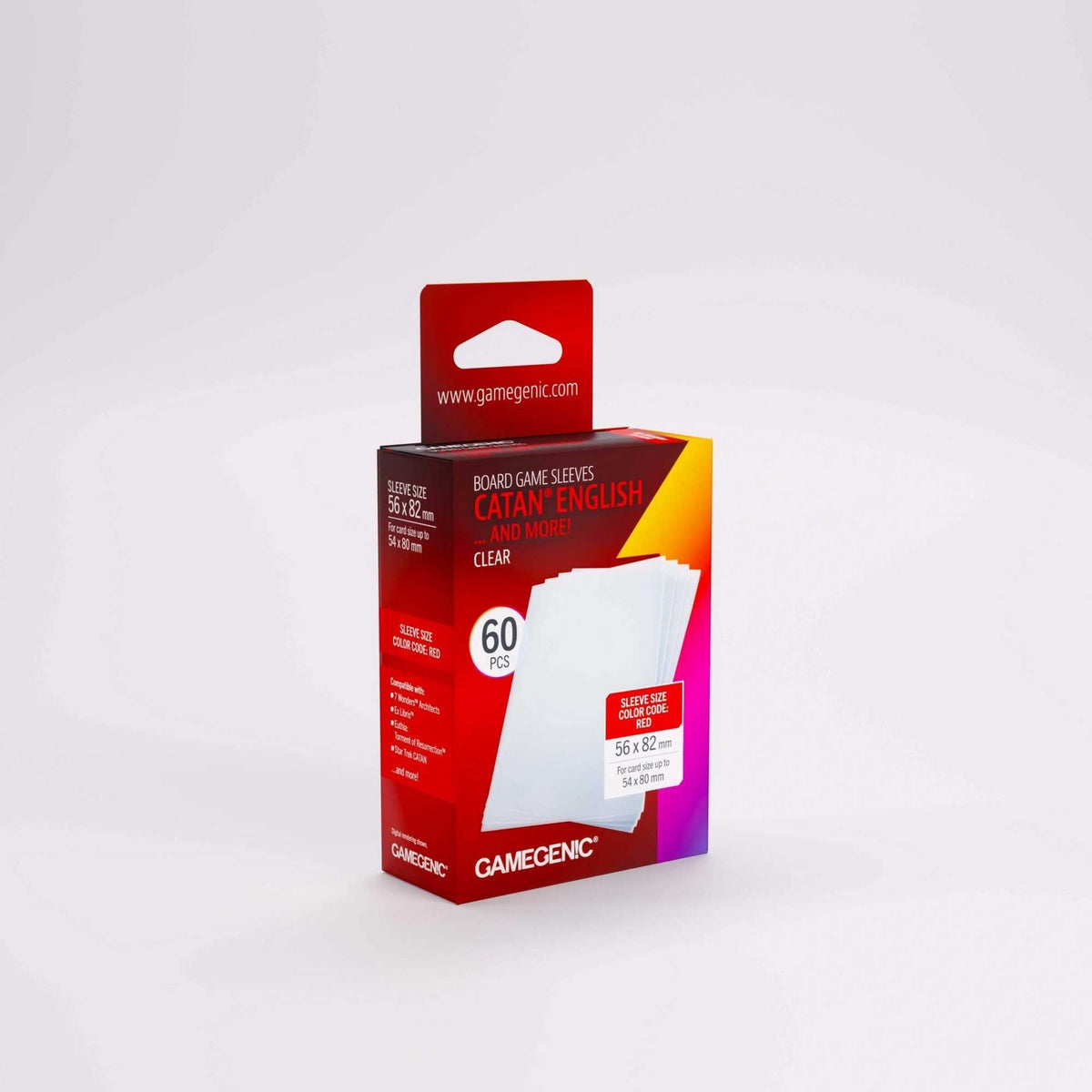 Gamegenic Board Game Sleeves CATAN English Clear (60 ct.)