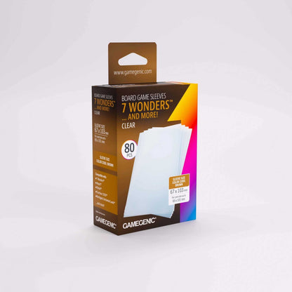 Gamegenic 7 Wonders Board Game Sleeves Clear (80 ct.)