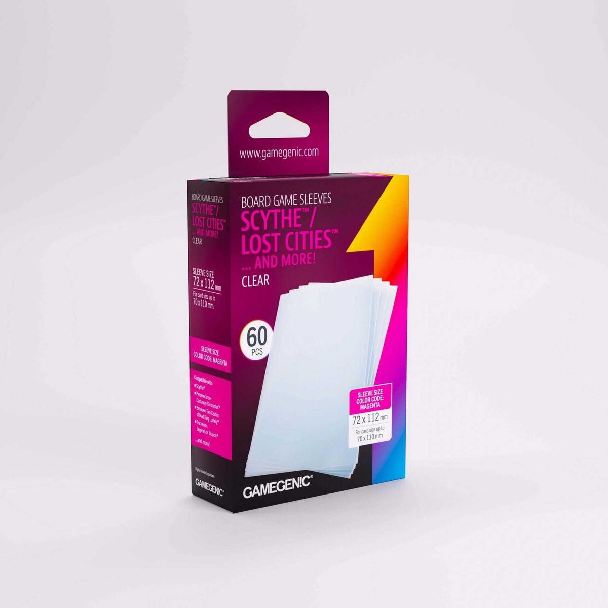 Gamegenic Board Game Sleeves Scythe Clear (60 ct.)