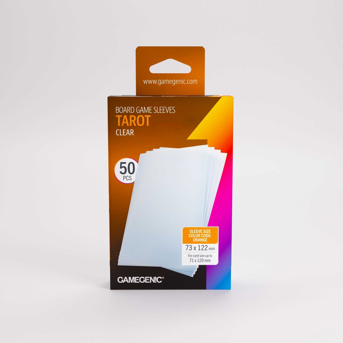 Gamegenic Board Game Sleeves Tarot-Size Clear (50 ct.)