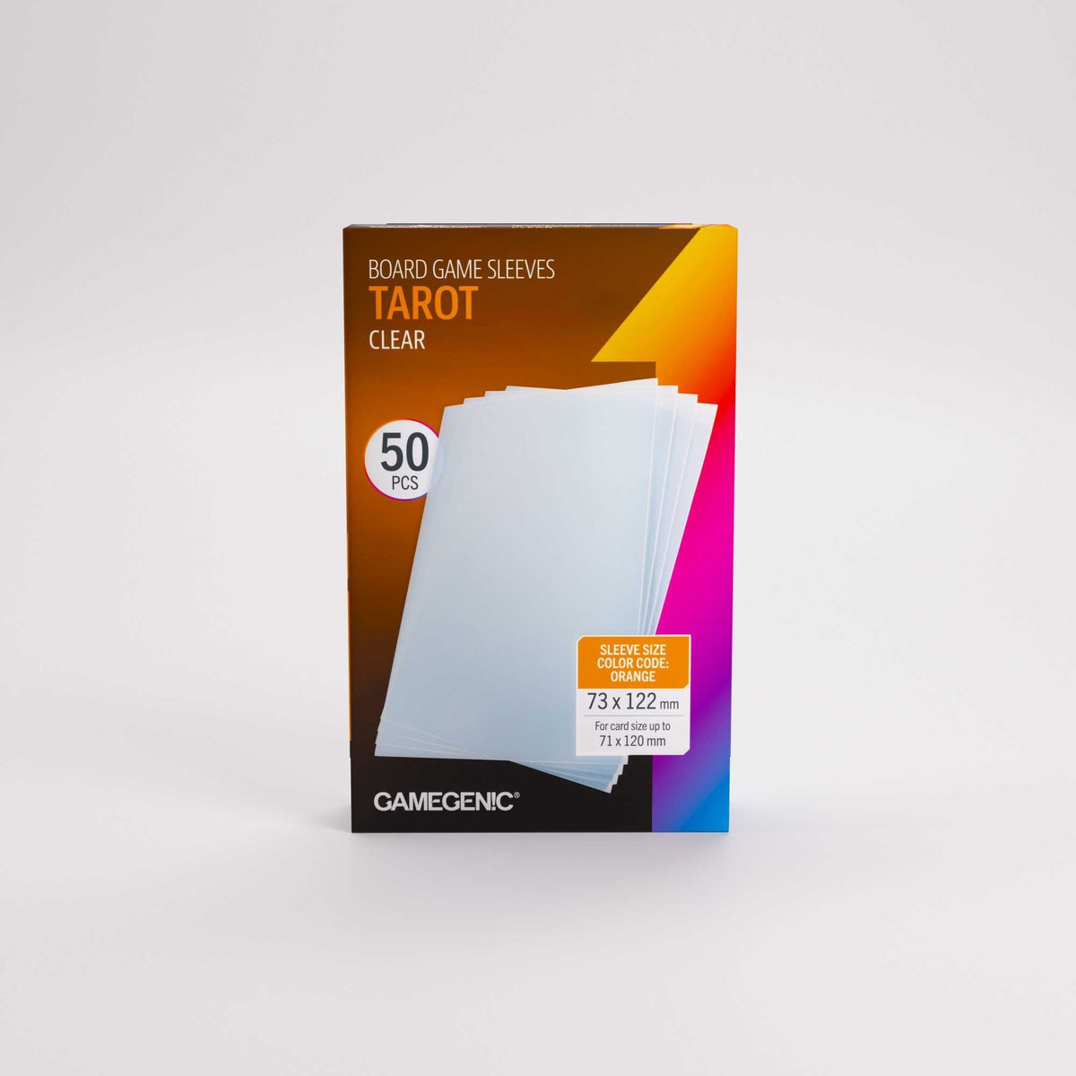 Gamegenic Board Game Sleeves Tarot-Size Clear (50 ct.)