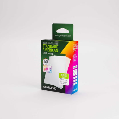 Gamegenic Board Game Sleeves Standard American Clear Matte (50 ct.)