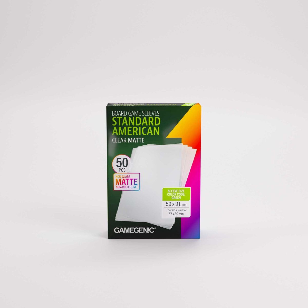 Gamegenic Board Game Sleeves Standard American Clear Matte (50 ct.)